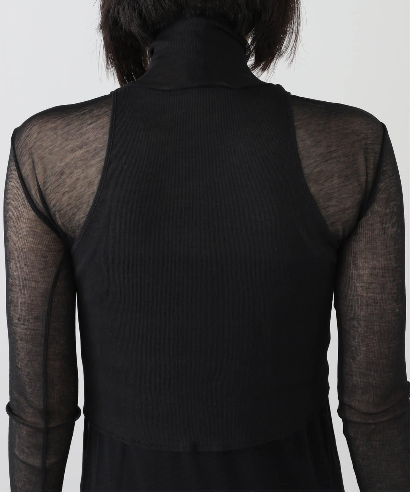 SEEALL/シーオール LAYERED SHEER HIGH NECK Tシャツ（Tシャツ