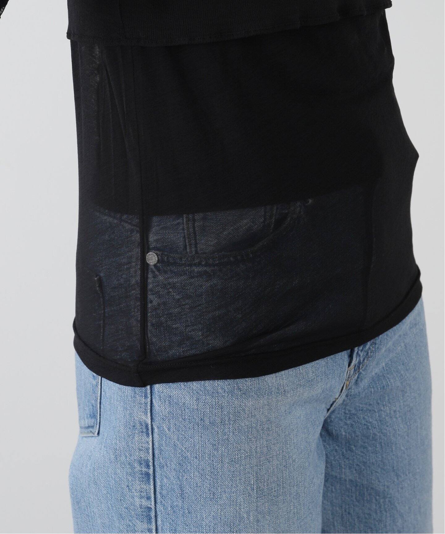 SEEALL/シーオール LAYERED SHEER HIGH NECK Tシャツ（Tシャツ