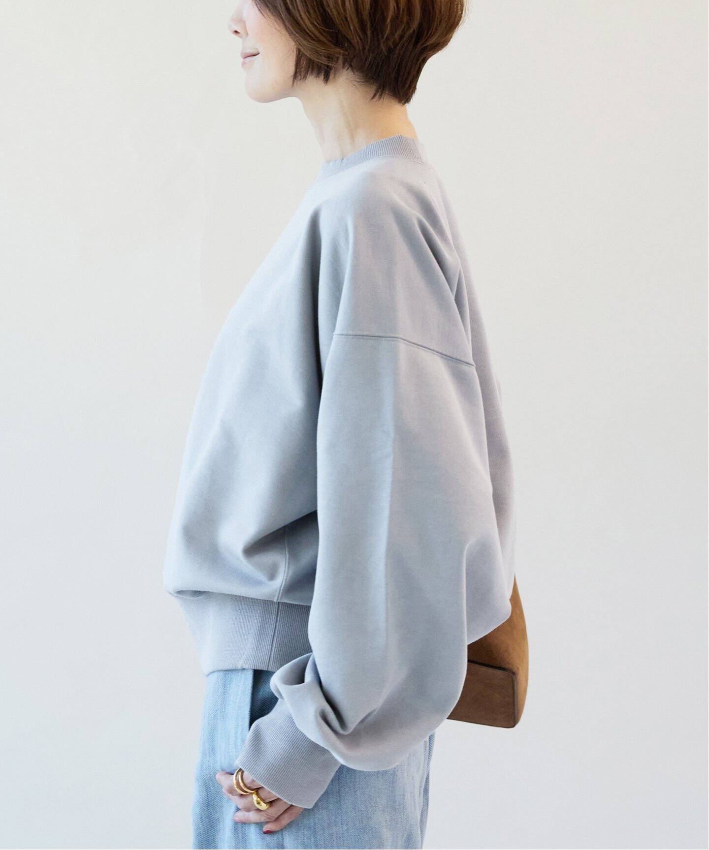 ヴェルメイユ パー イエナ コットン100%裏起毛ゆったりスウェットプルオーバー cotton silk crew プルオーバー（ニット／セーター）｜VERMEIL