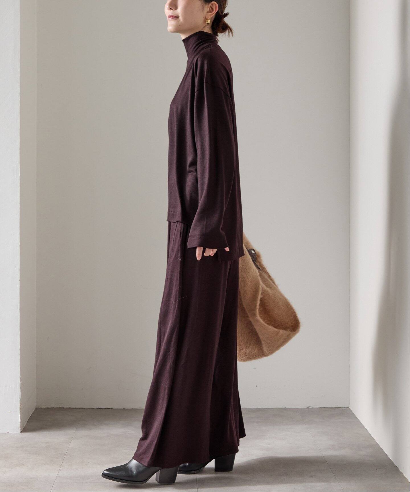 追加》wool 100 jersey ハイネック（Tシャツ／カットソー）｜VERMEIL