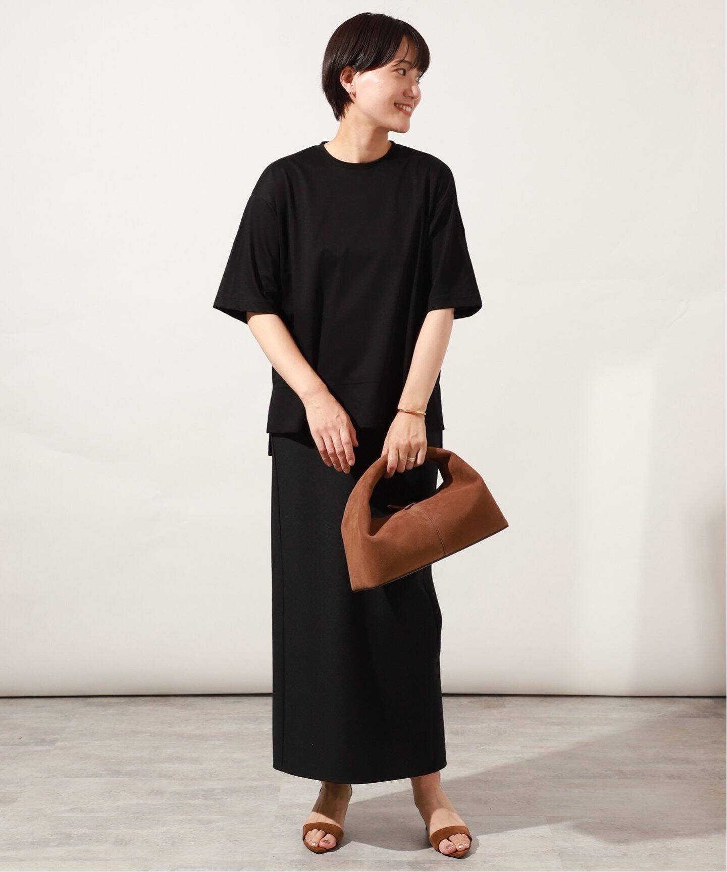 Room no.8 （ルームエイト）SUPIMA CO SHOULDER SLIT TOPS R8S-185 