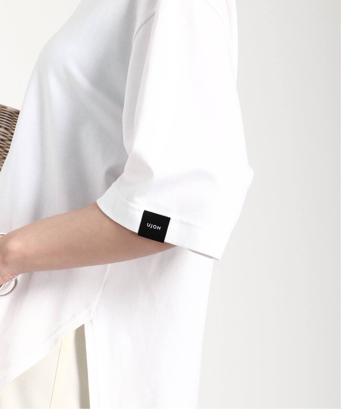UJOH/ウジョー】Curve Hem Half Sleeve Tシャツ（Tシャツ／カットソー 