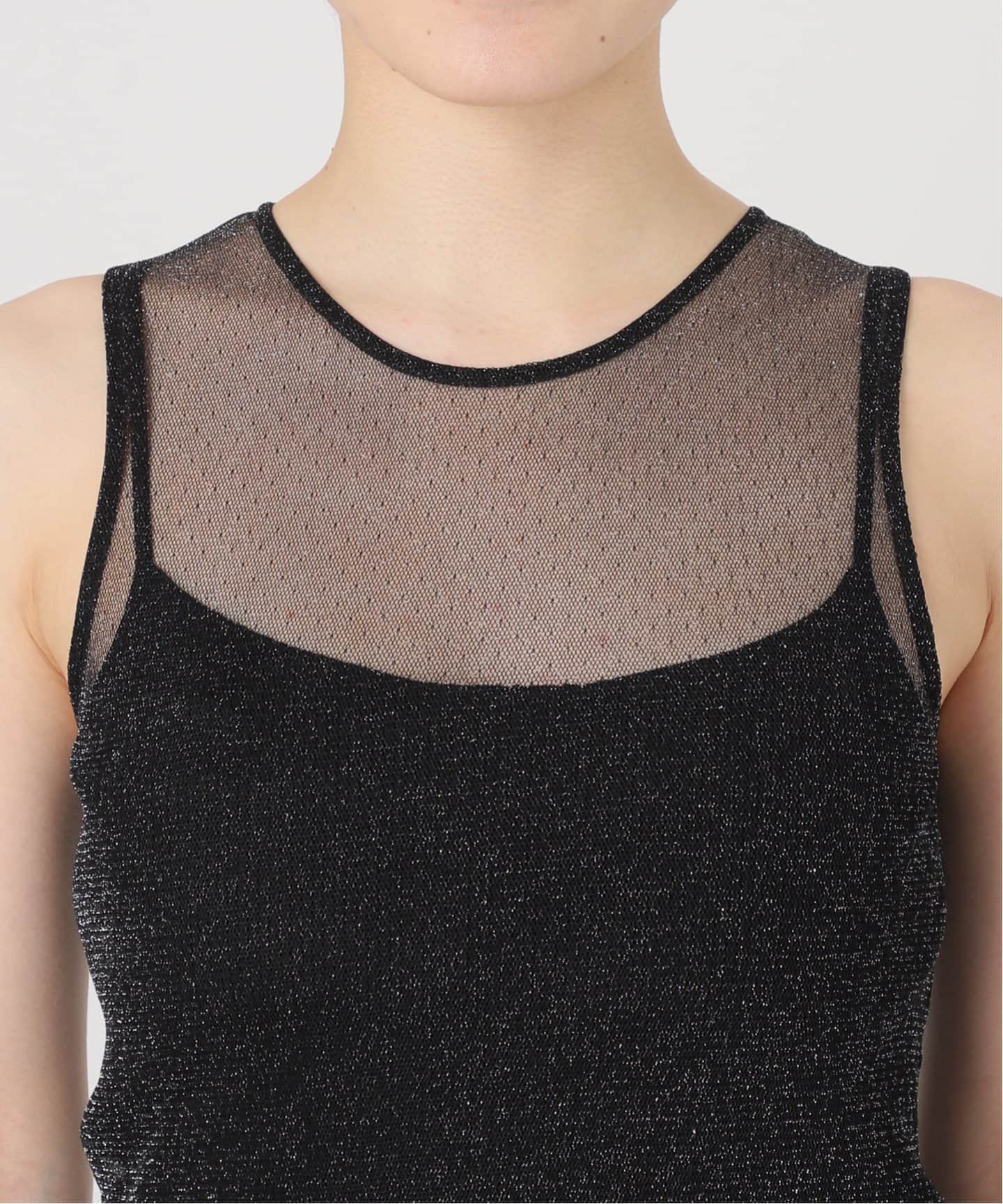 TanC TOKYO/タンクトウキョウ】Sparking Tulle Skin Top（タンク