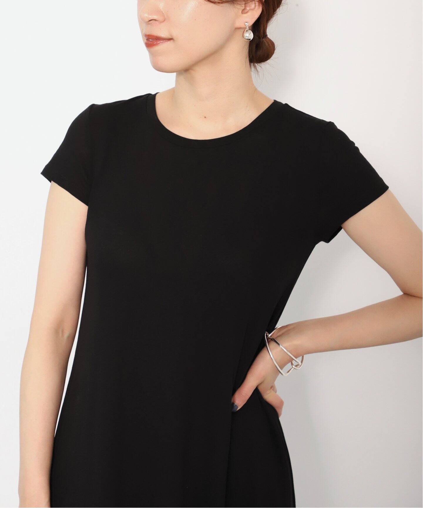 追加》INSCRIRE（アンスクリア）Tシャツドレス 124SS-CUT2（ワンピース 