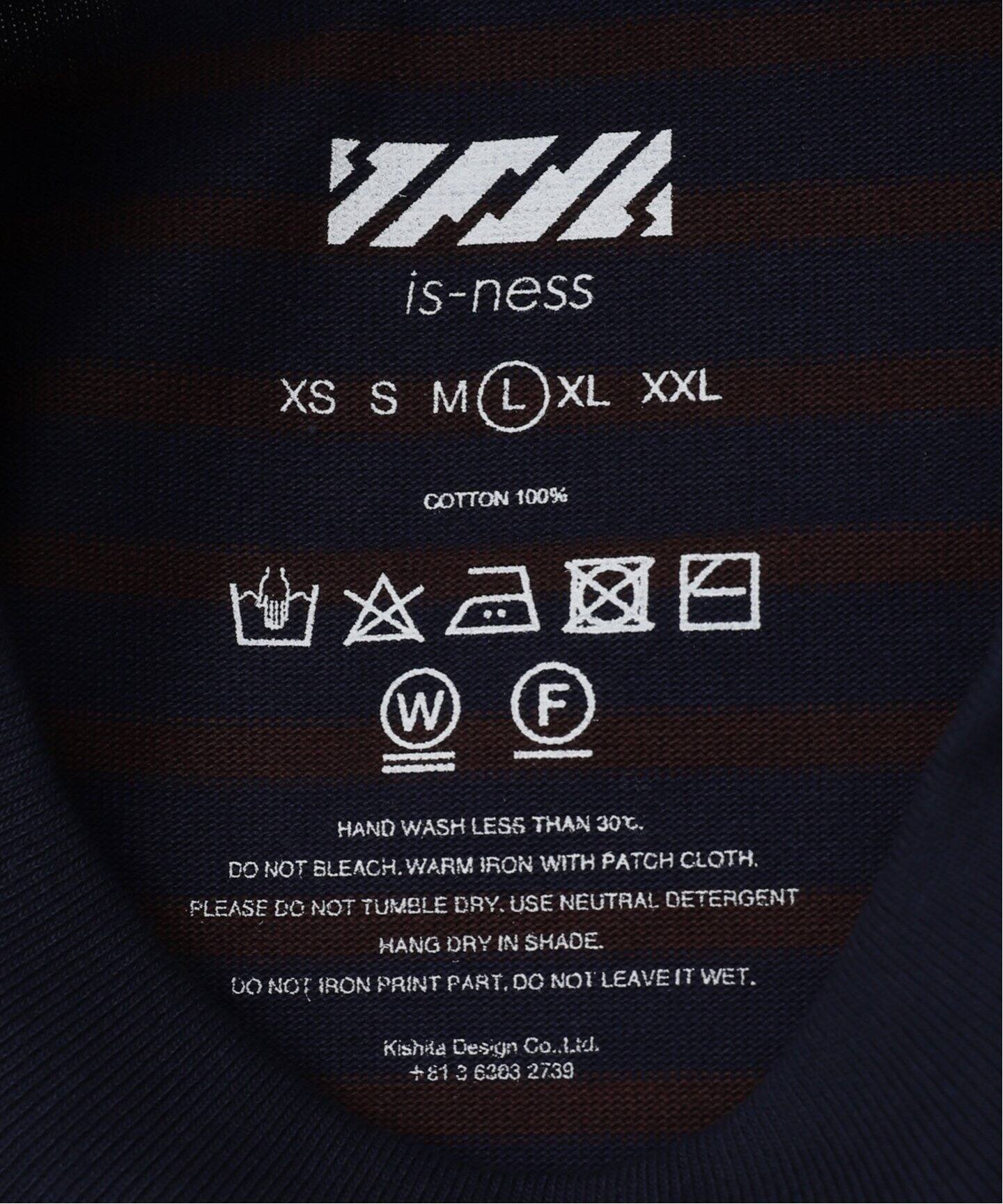 is-ness / イズネス】BALLOON STRIPES T SHIRT（Tシャツ／カットソー 