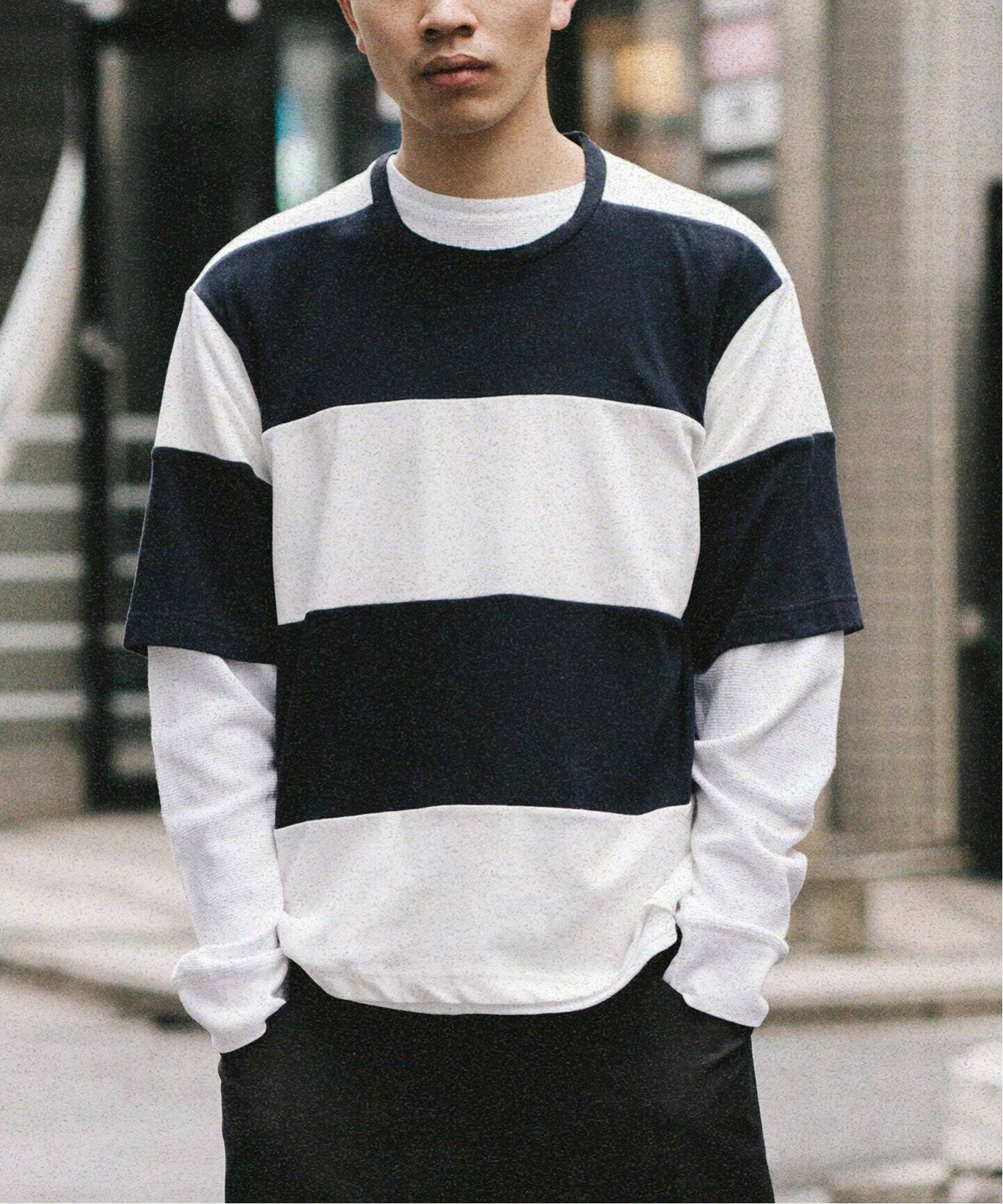 MAATEE&SONS / マーティー & サンズ】別注 BORDER T-SH（Tシャツ