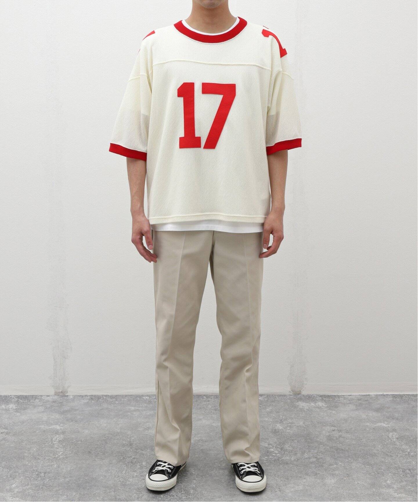 INSCRIRE / アンスクリア】Mesh Football Tee（Tシャツ／カットソー 