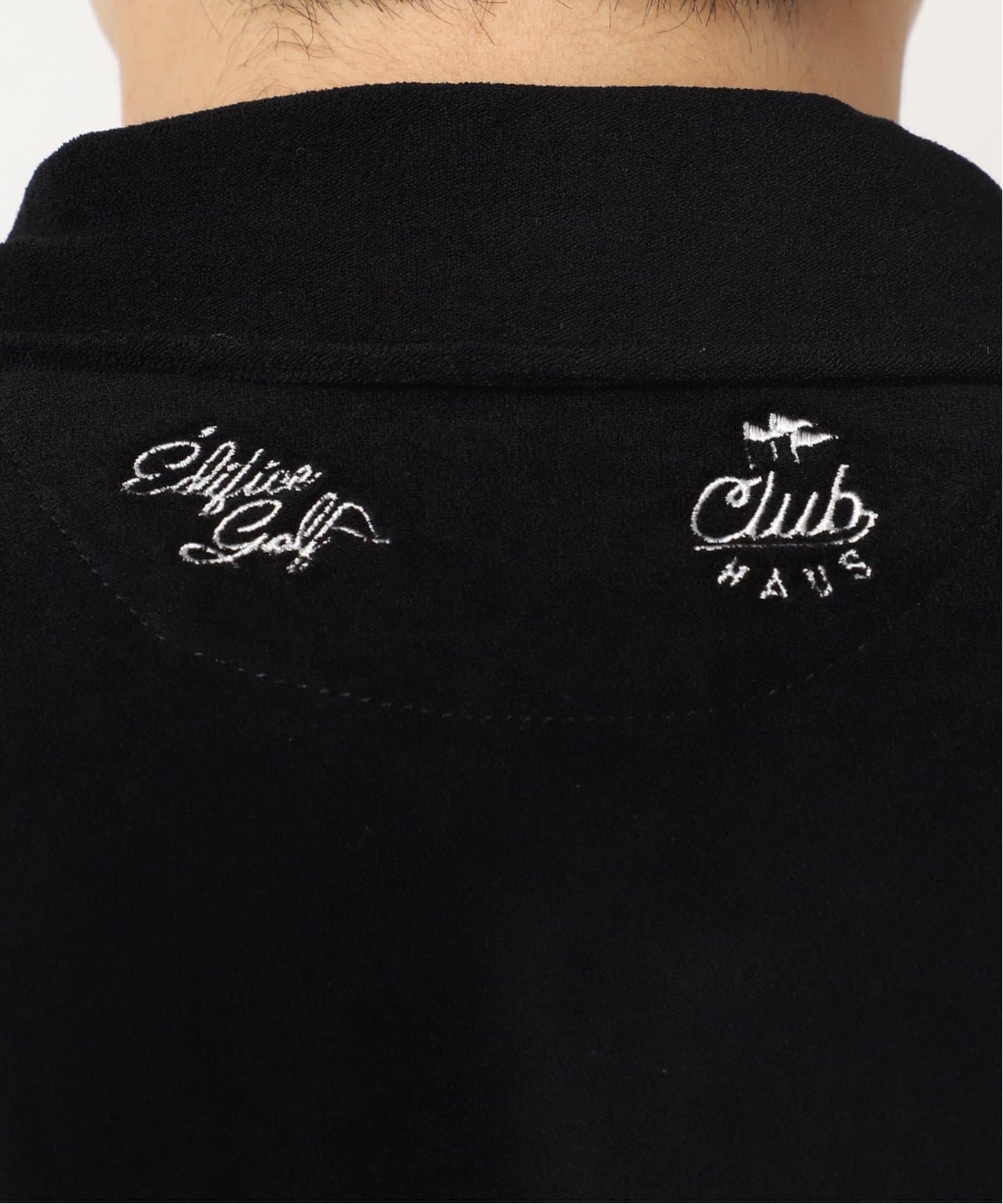 CLUB HAUS TRUE ブラック ポロシャツ M CLUBHAUS / Dynamic Range (クラブハウス) Warm-UPパイル ZIPシャツ