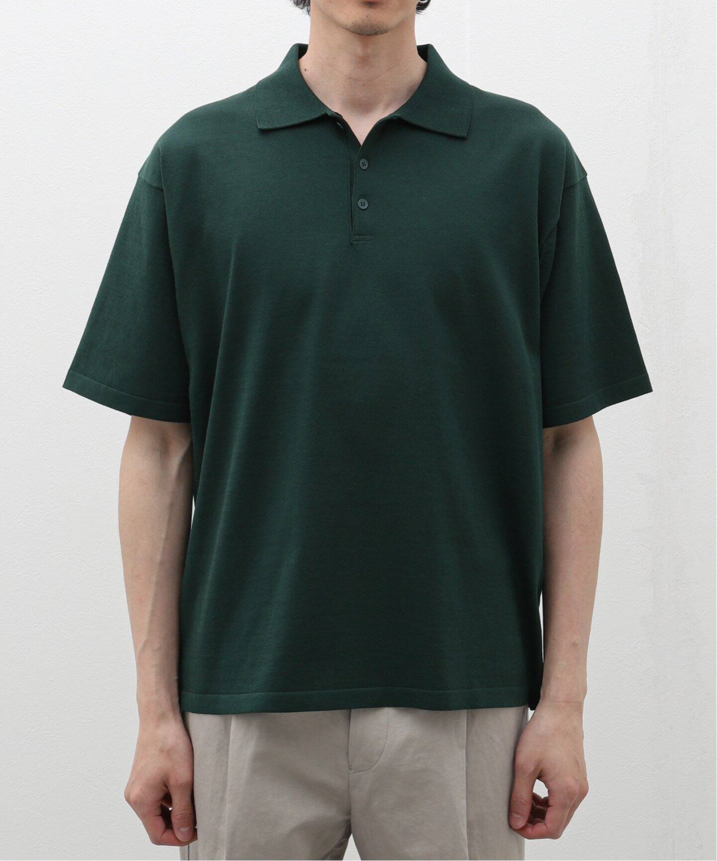 ATON (エイトン) FRESCA KNIT CREW P0L0 KNIT KRAGCM0401（ポロシャツ 