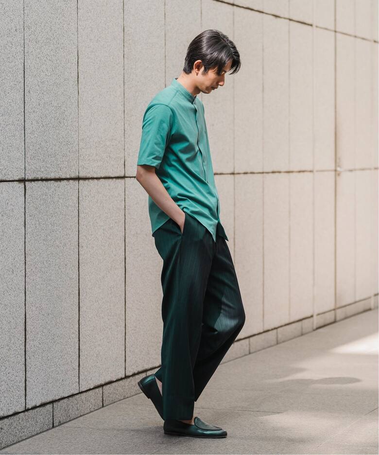LACOSTE (ラコステ) 別注 バンドカラー フルオープン ポロシャツ 