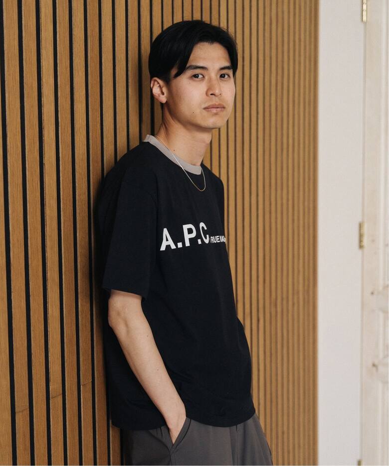 A.P.C. / アーペーセー】別注 オーバーサイズ プリント トリムTシャツ 