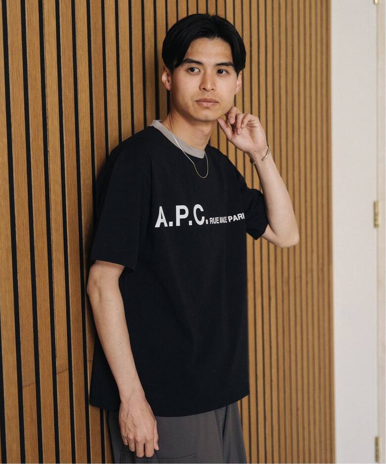 A.P.C. / アーペーセー】別注 オーバーサイズ プリント トリムTシャツ 