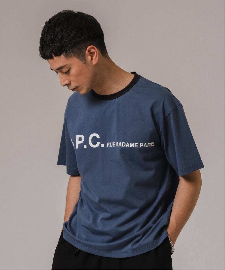A.P.C. / アーペーセー】別注 オーバーサイズ プリント トリムTシャツ 