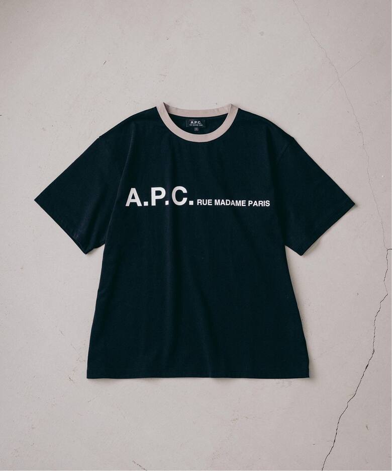 A.P.C. / アーペーセー】別注 オーバーサイズ プリント トリムTシャツ 