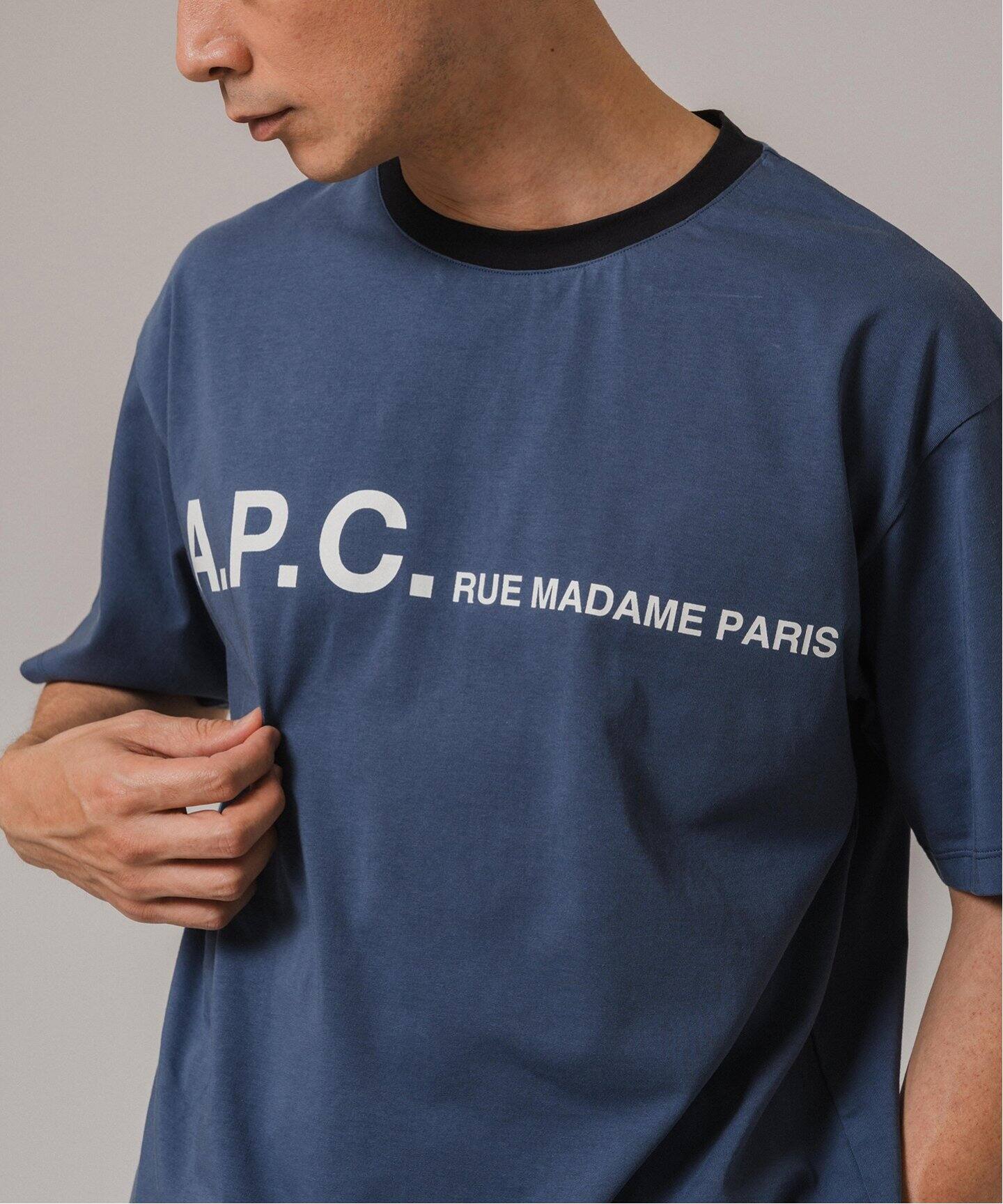 A.P.C. / アーペーセー】別注 オーバーサイズ プリント トリムTシャツ 