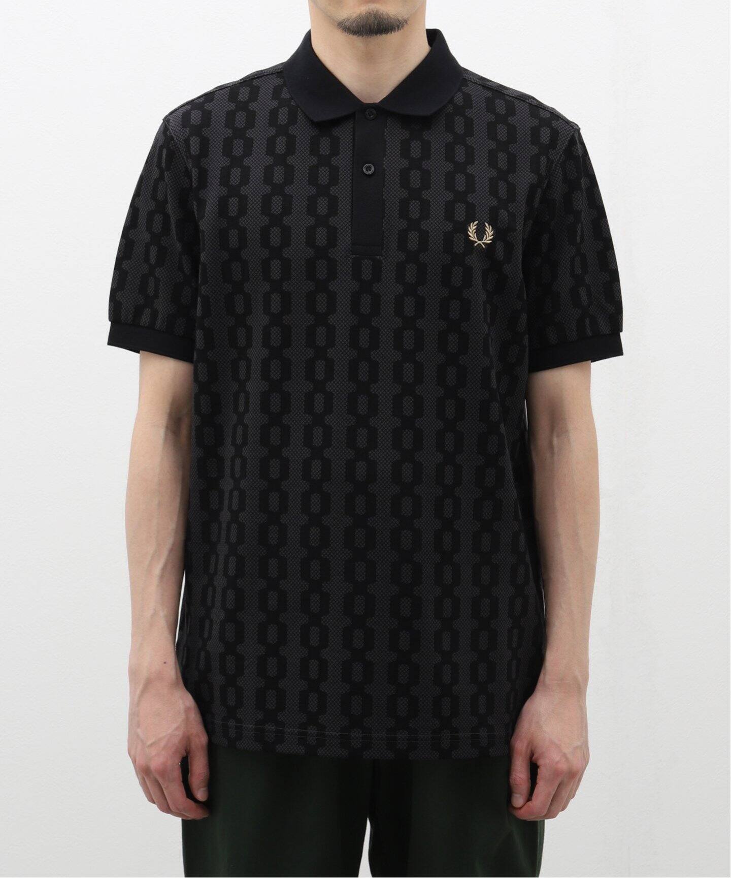FRED PERRY フレッドペリー カーディガン ロゴ 鹿の子生地 ライン FRED 
