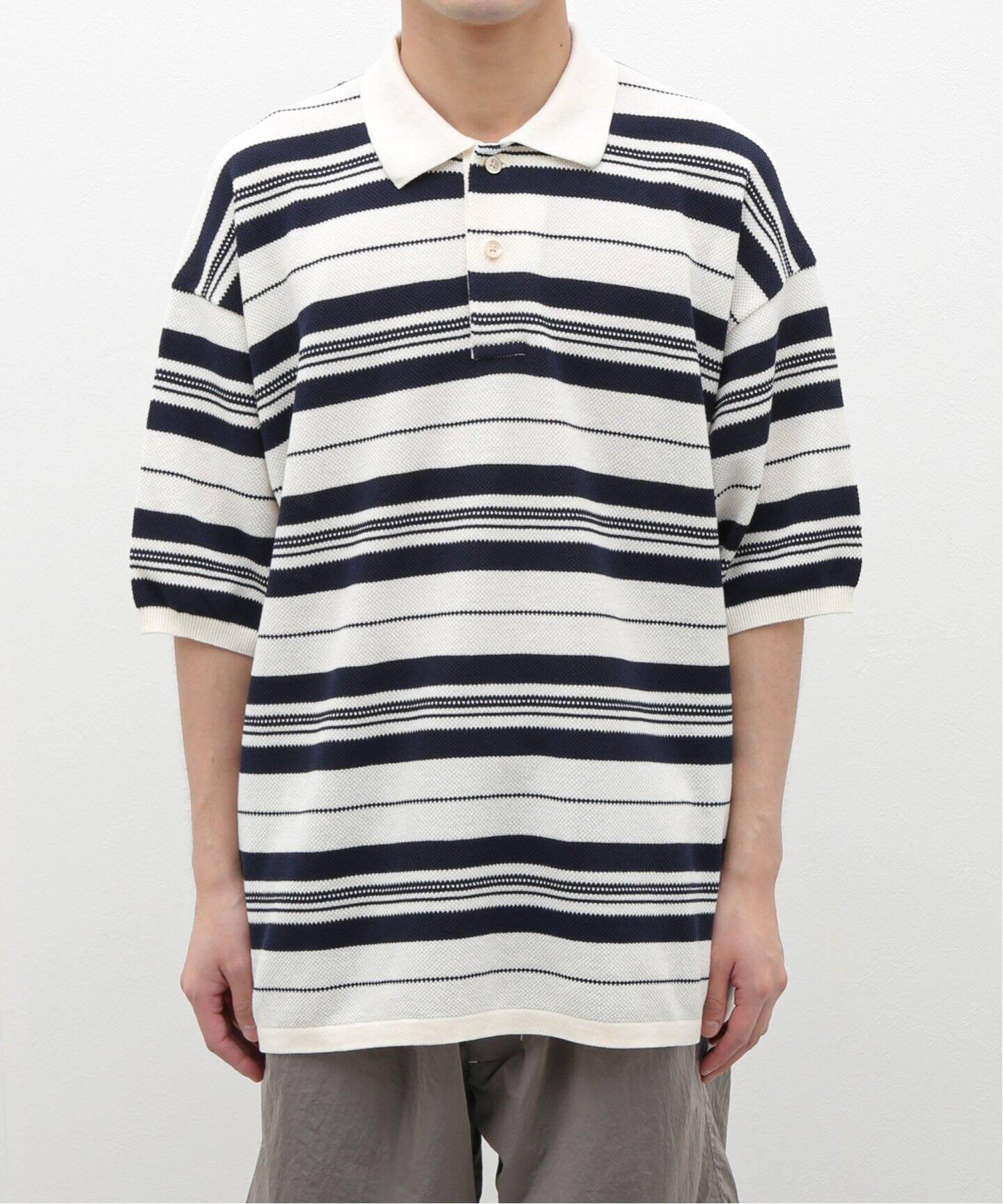 NANAMICA (ナナミカ) Stripe Pl Sweater SUHS413（ポロシャツ）｜417 