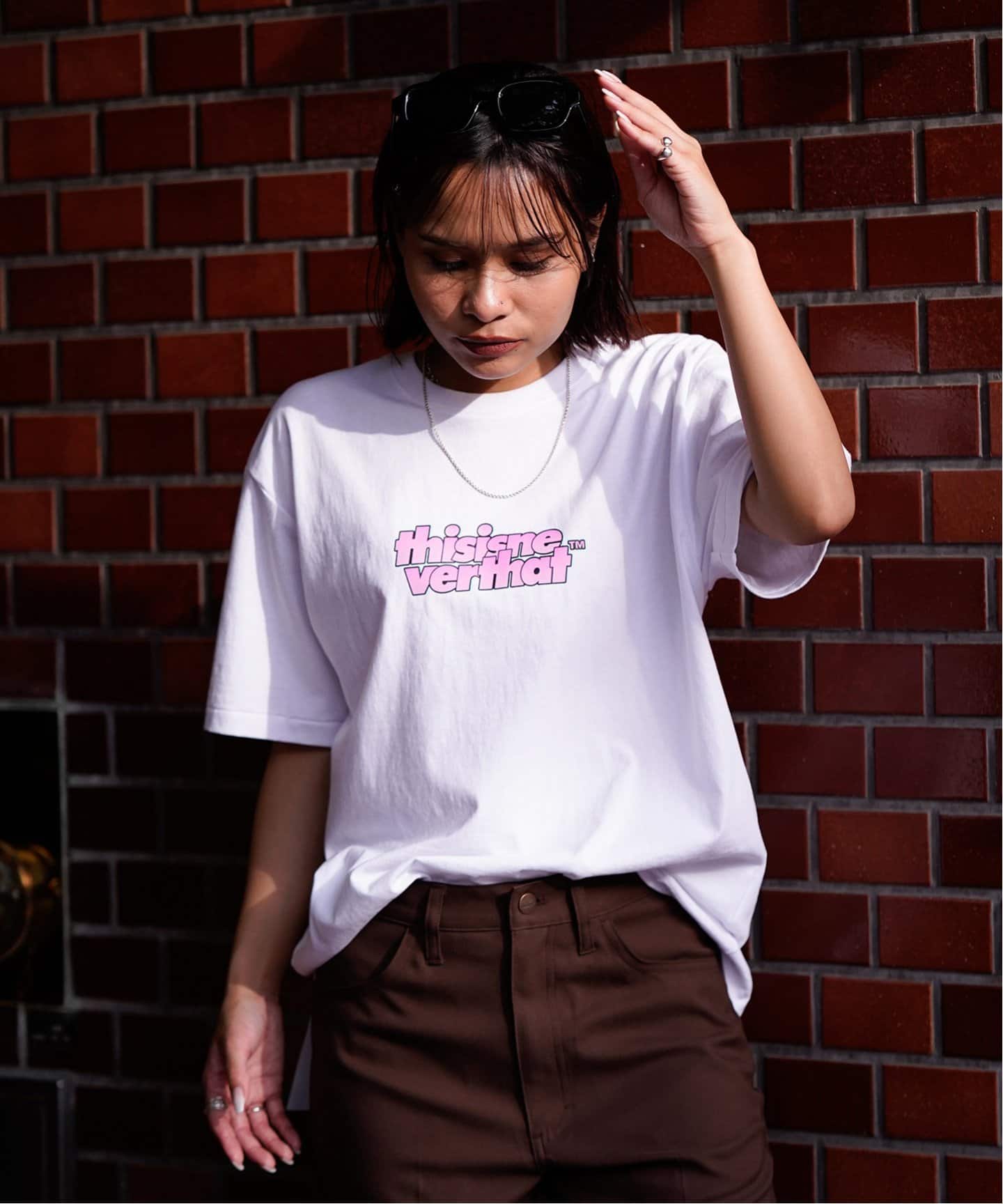 thisisneverthat ボールドストライプL/S Tシャツ DSN-Logo Tee（Tシャツ/カットソー）｜thisisneverthat