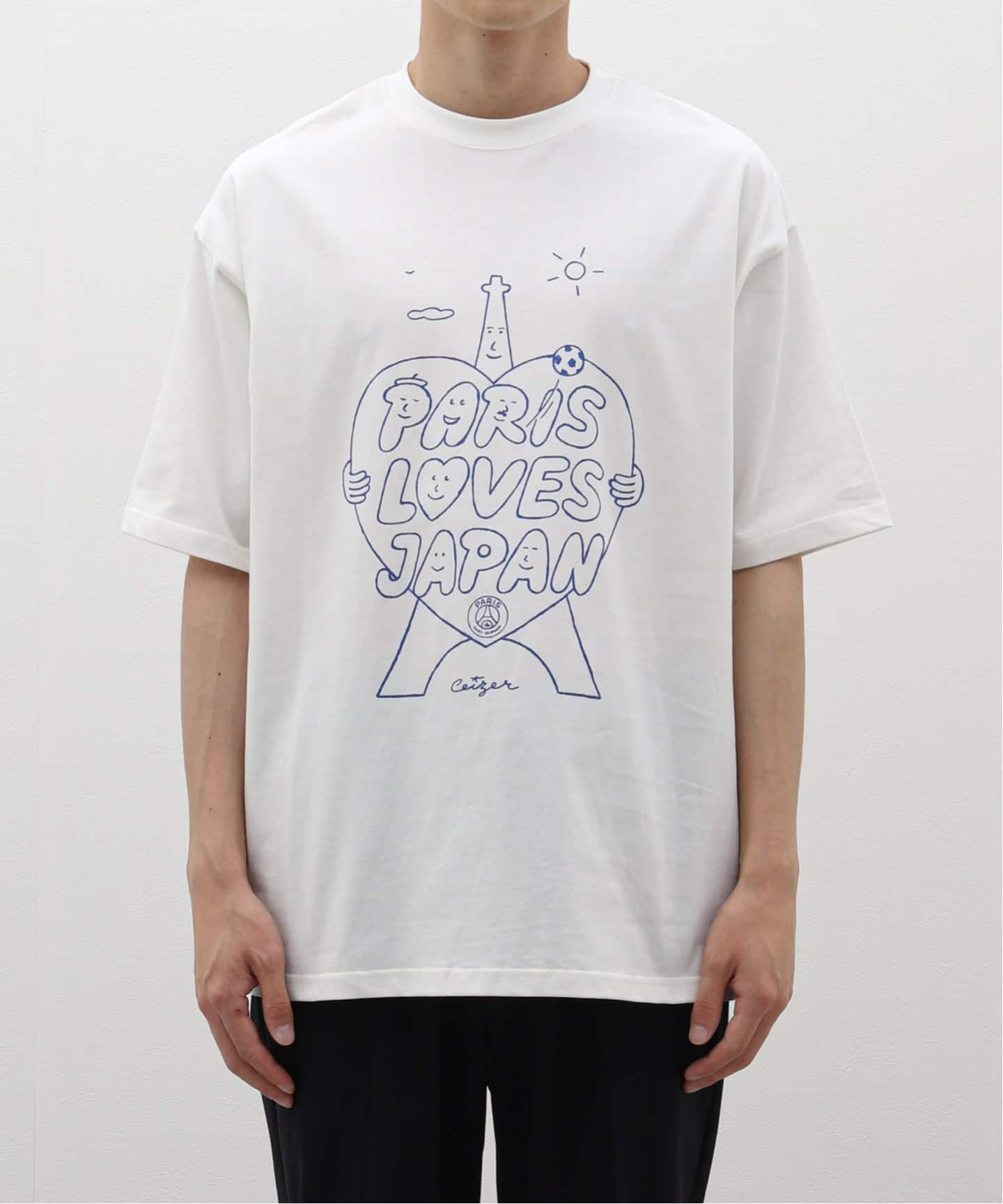 パリ・サンジェルマン　ワッフル地Tシャツ　クラブオフィシャルグッズ Paris Saint-Germain / パリ・サン＝ジェルマン】JP ITALIC LOGO