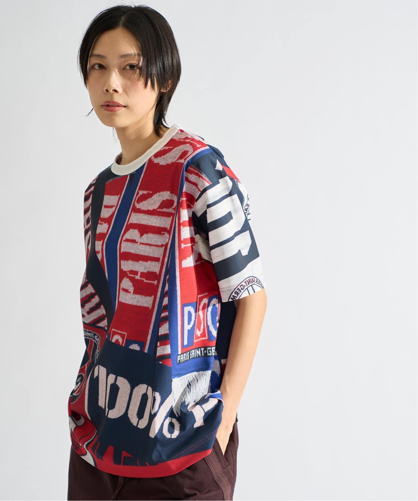 【37-20】PSG パリ・サンジェルマン　Tシャツ PSG / パリ・サン＝ジェルマン】 JP Vintage Scarf Printed T