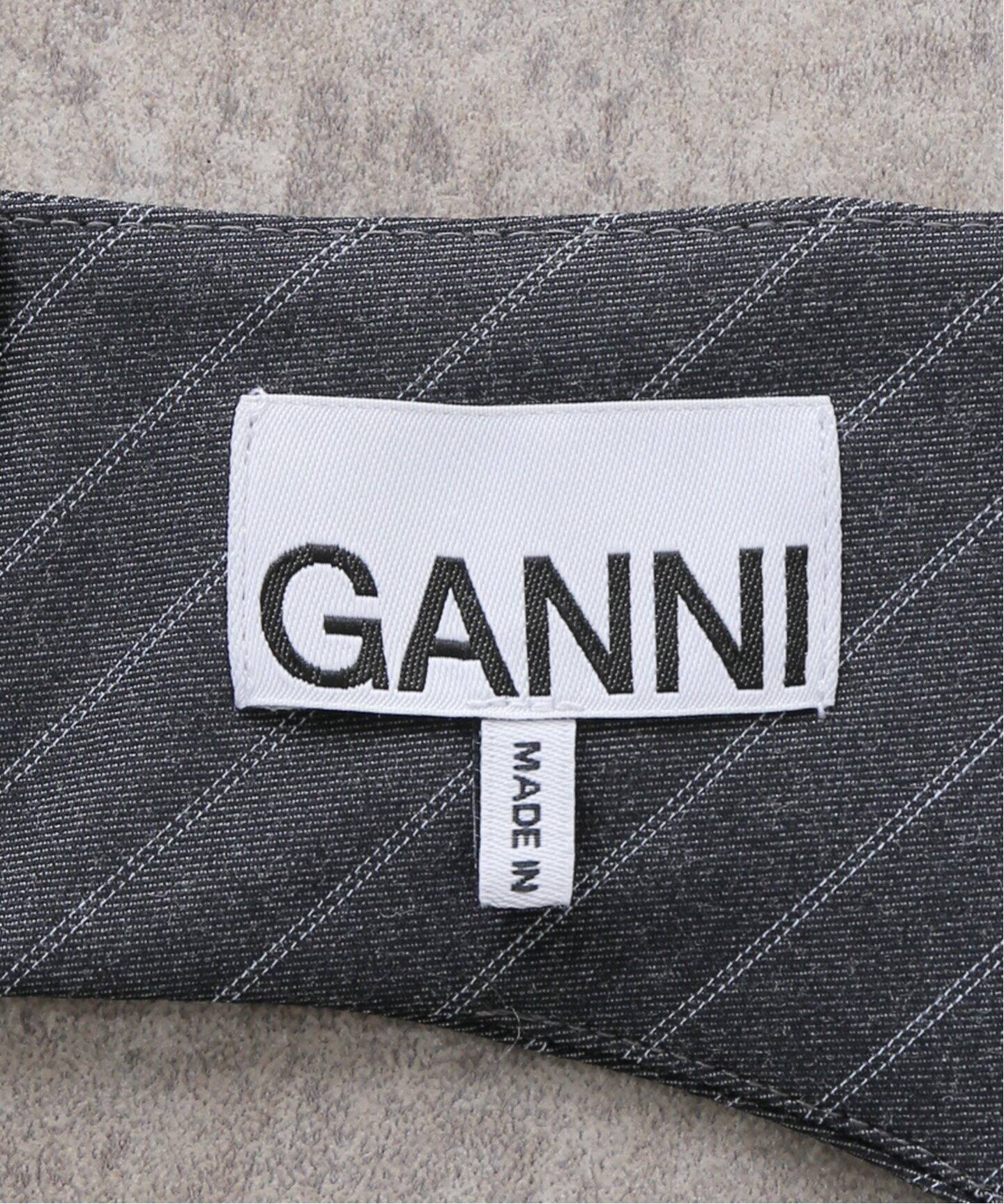 GANNI / ガニー】 Stretch Stripe String Top：トップス（Tシャツ 