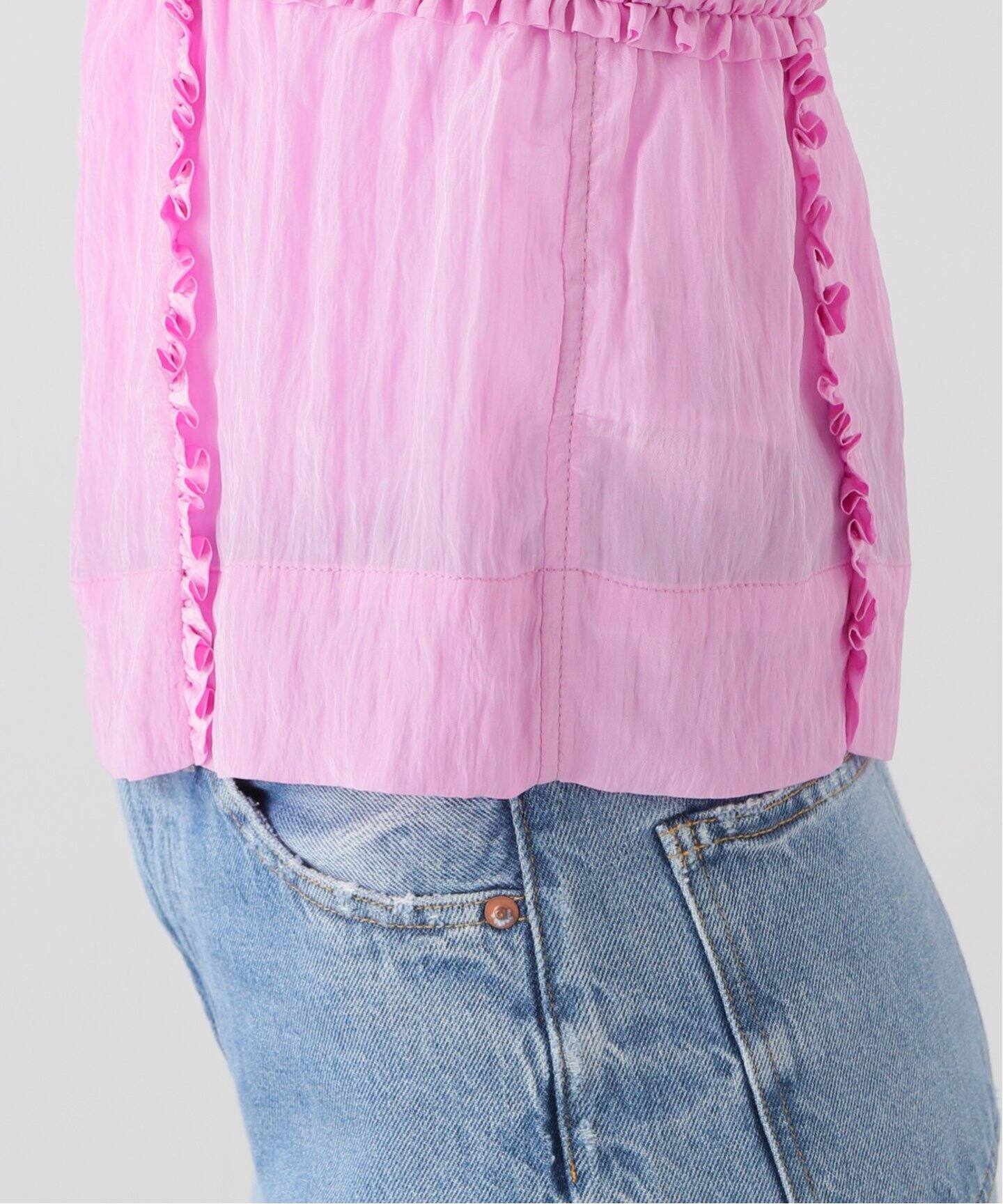 GANNI / ガニー】Shiny Tech Strap Top：キャミソール