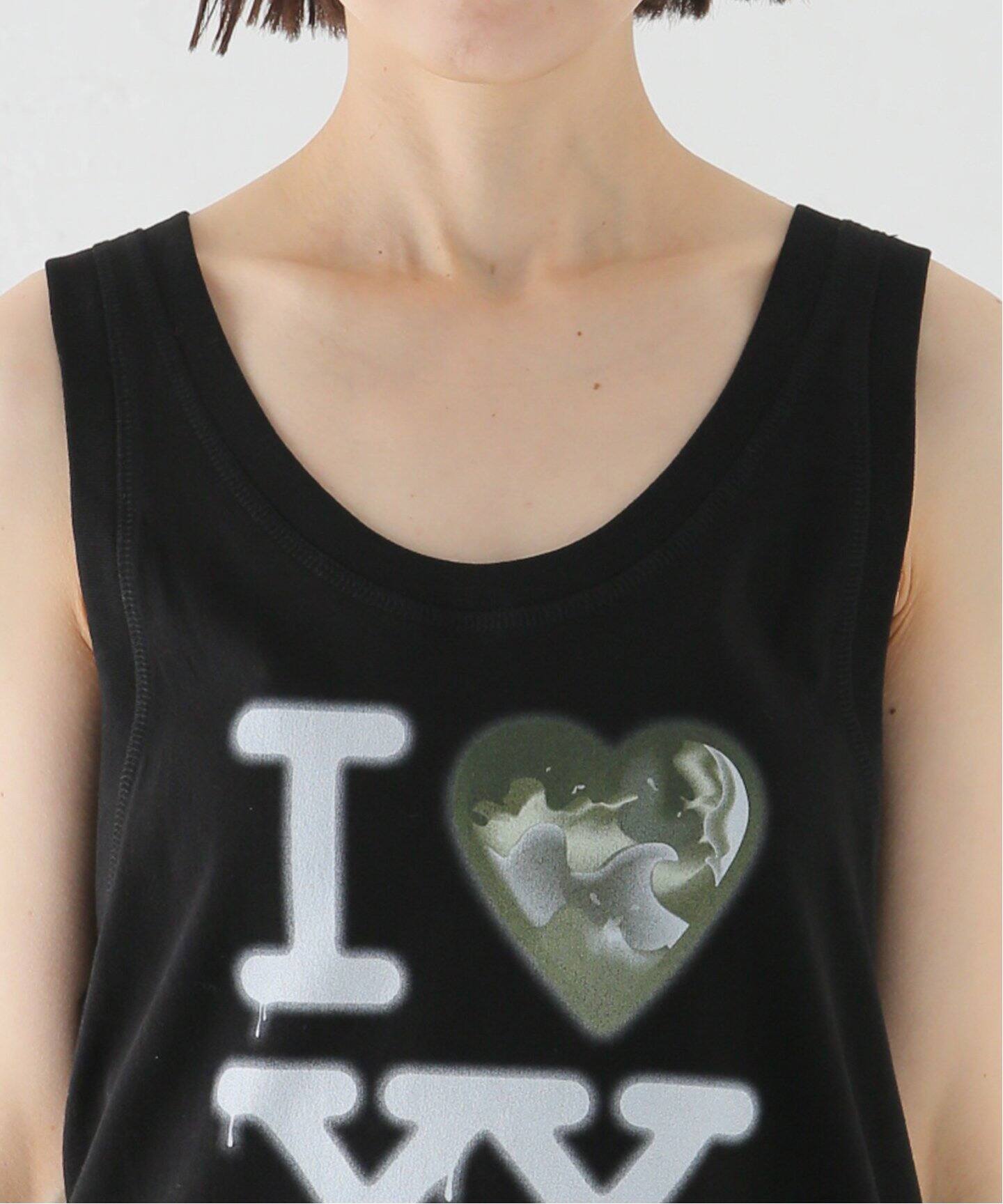 OPEN YY / オープンワイワイ】 I LOVE YY SLEEVELESS：ノースリーブ 