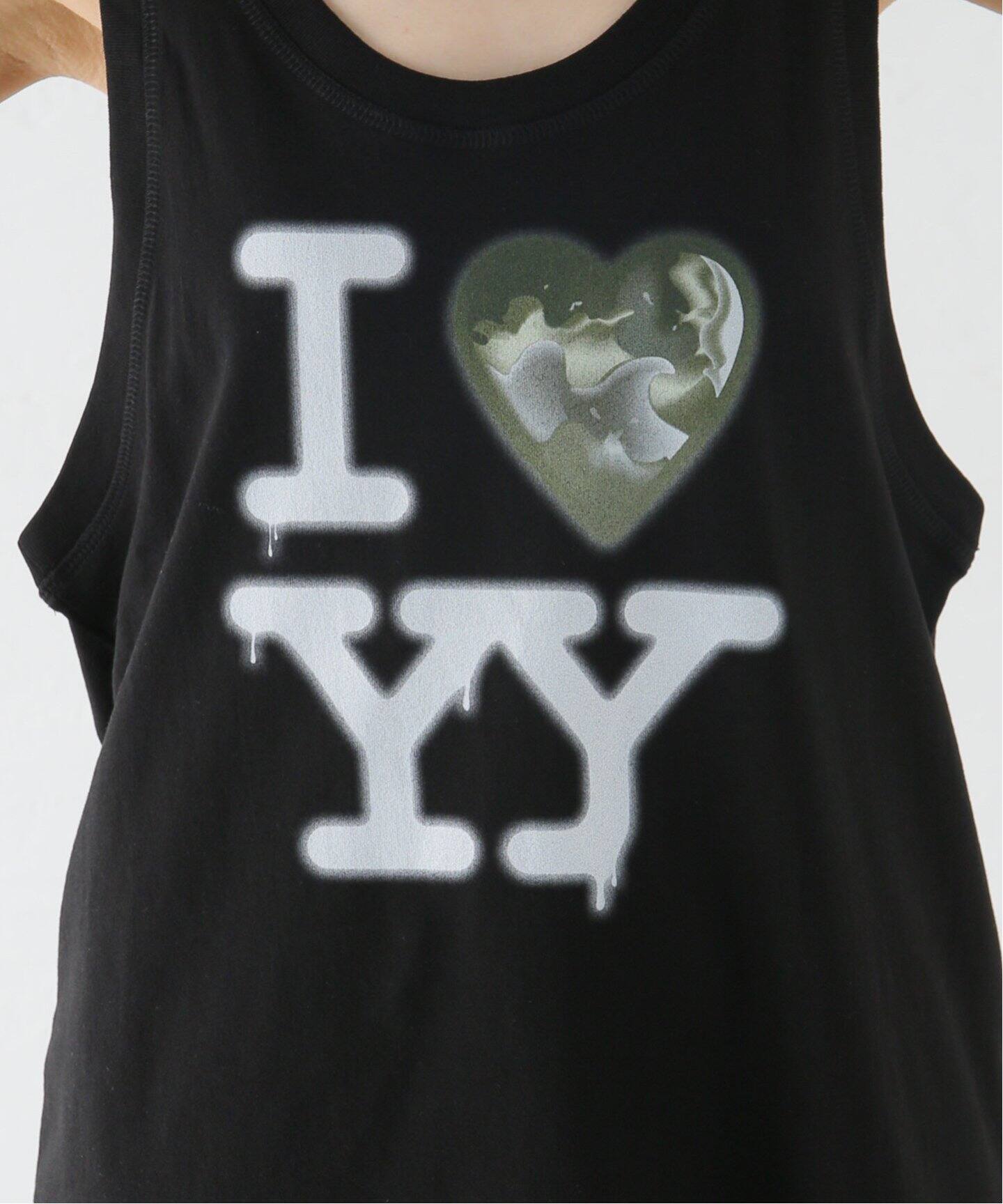 OPEN YY / オープンワイワイ】 I LOVE YY SLEEVELESS：ノースリーブ 