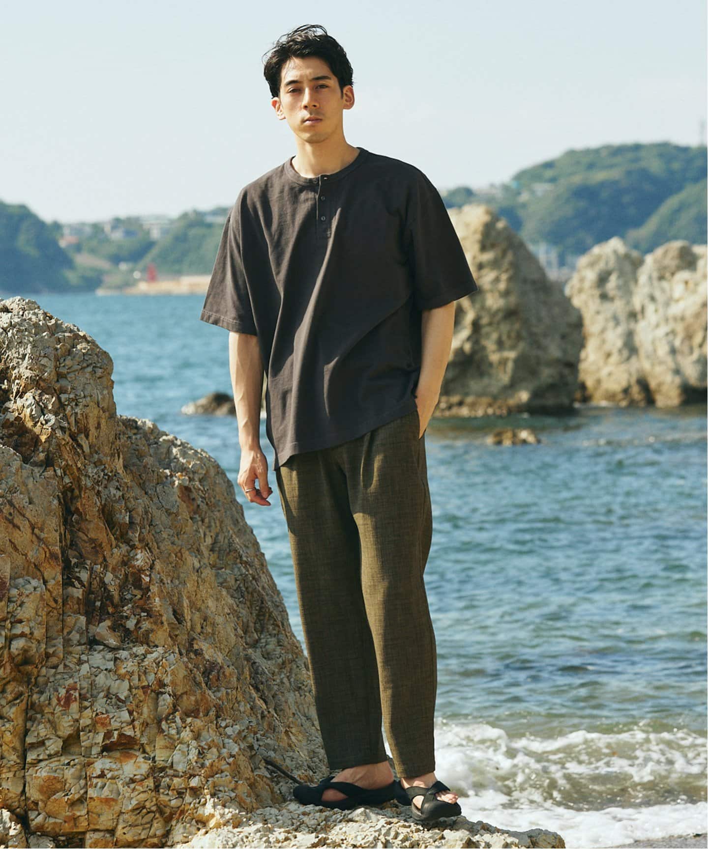 AMERICAN ラフィジャージー ヘンリーネックT（Tシャツ