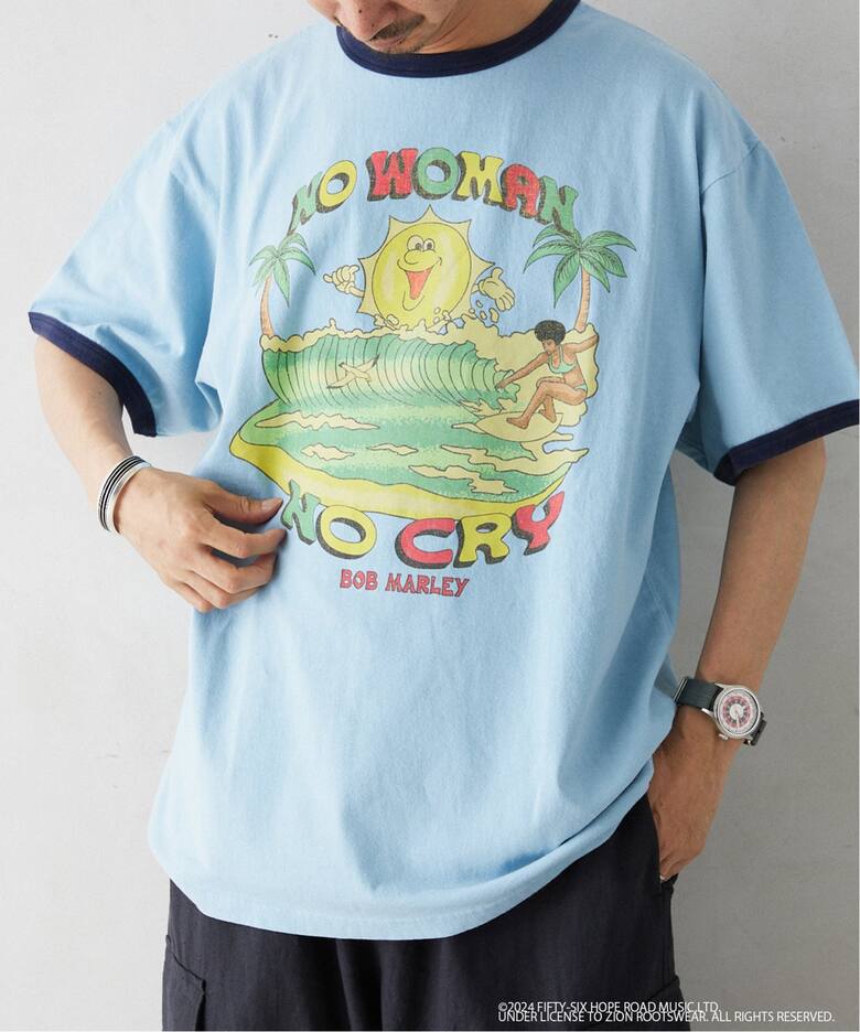 BOB MARLEY / ボブ・マーリー 別注 フェードリンガープリントTシャツ 