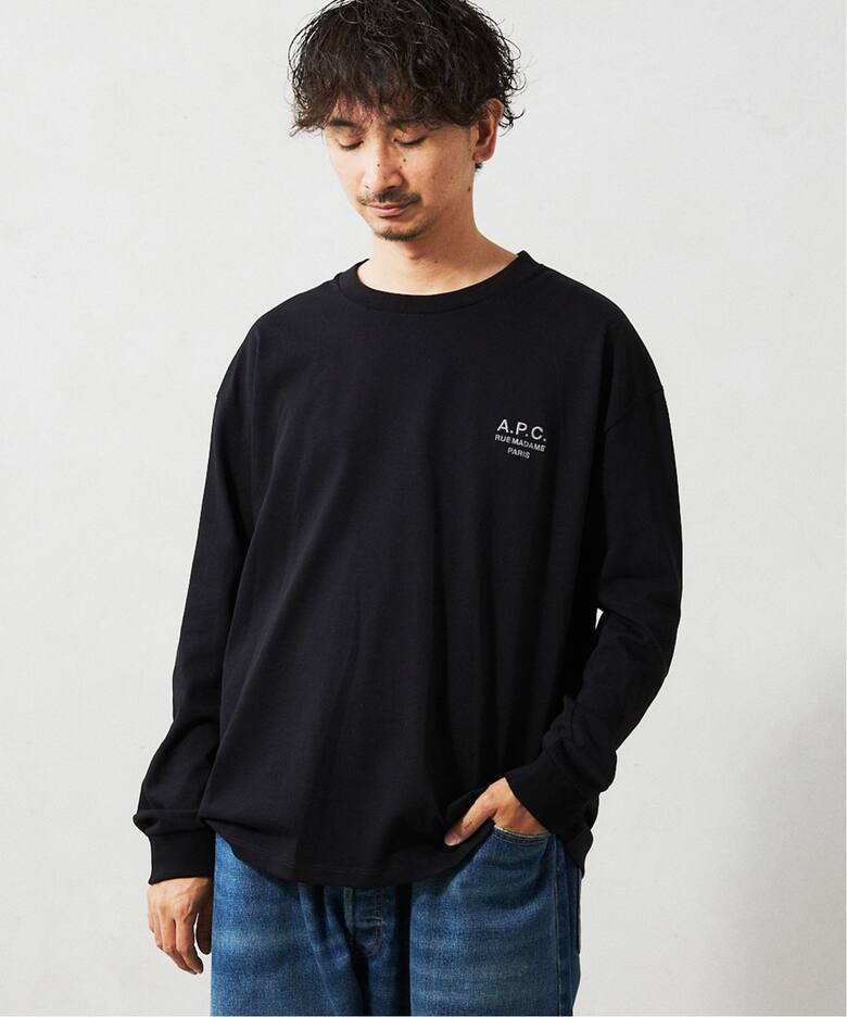 A.P.C./アー・ペー・セー 別注 ロゴ刺繍 ロングスリーブT（Tシャツ 
