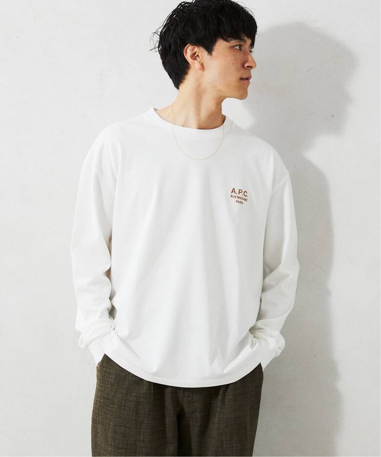 A.P.C./アー・ペー・セー 別注 ロゴ刺繍 ロングスリーブT（Tシャツ 