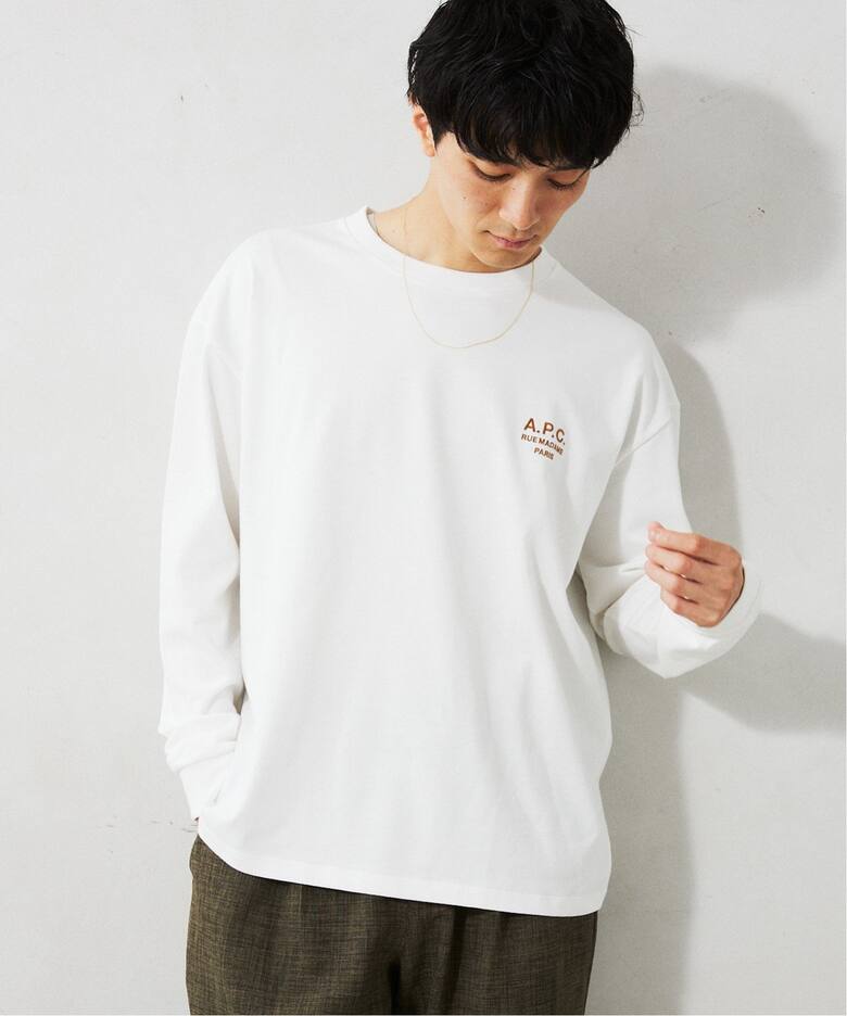 A.P.C./アー・ペー・セー 別注 ロゴ刺繍 ロングスリーブT（T 