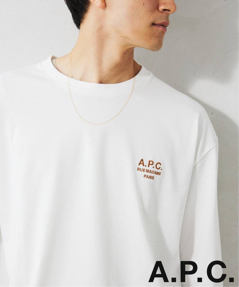 A.P.C./アー・ペー・セー 別注 ロゴ刺繍 ロングスリーブT（T 