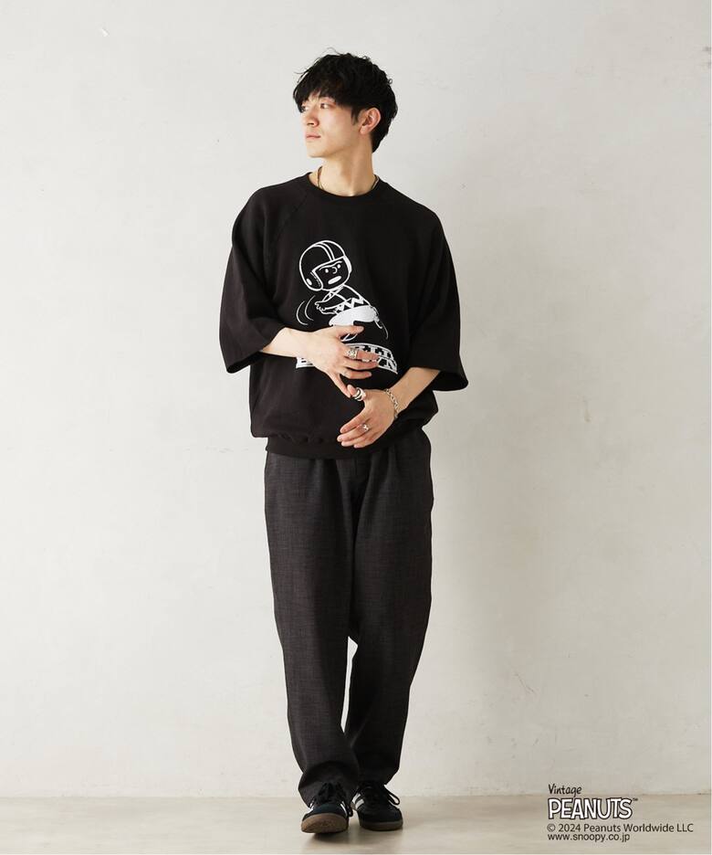 PEANUTS × SPORTS WEAR by relume】別注 ハーフスリーブ スウェット（T 