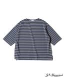 【J.S.Homestead】PIGMENT BORDER BOATNECK TEE