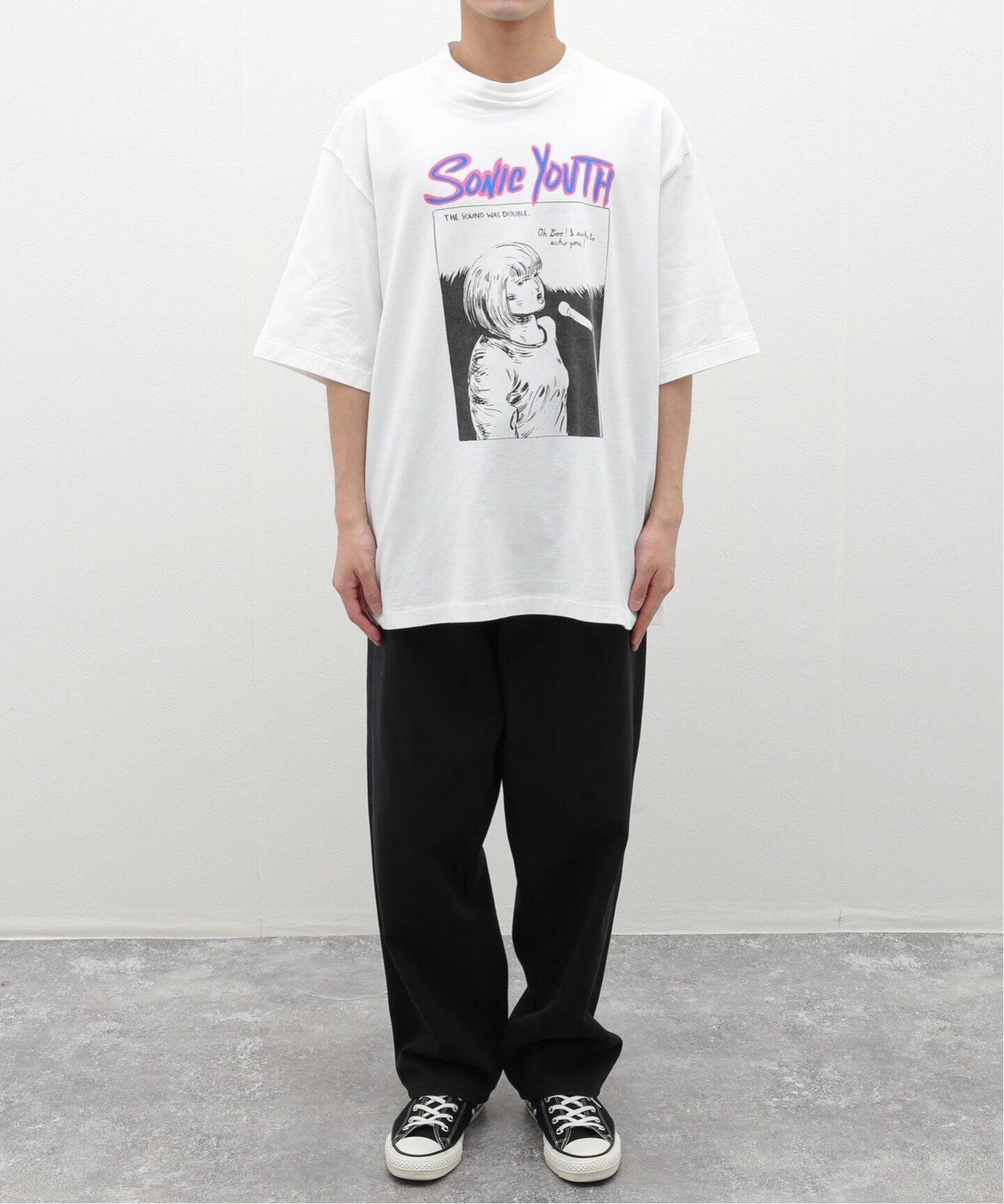 blurhms ROOTSTOCK × Sonic Youth】ECHO PRINT TEE WIDE（Tシャツ 