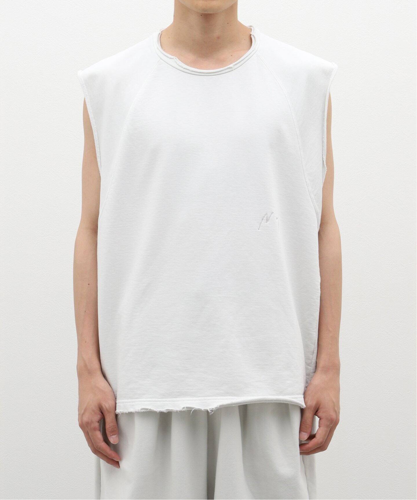 ANCELLM / アンセルム】SLEEVELESS AGING T-SHIRT（Tシャツ 