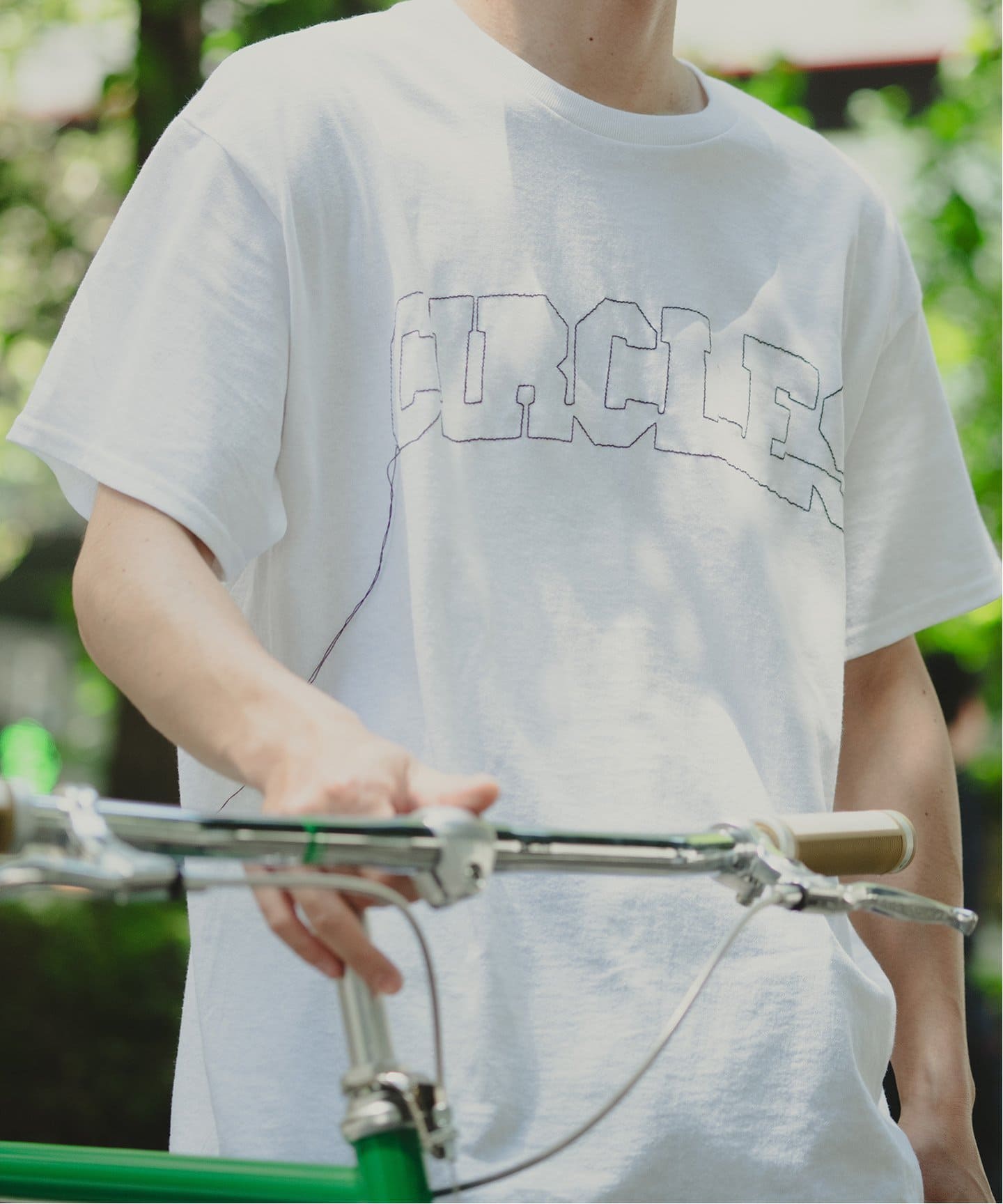 トップス S circle open T-shirts THEREDTHREAD】S circle open T-shirts
