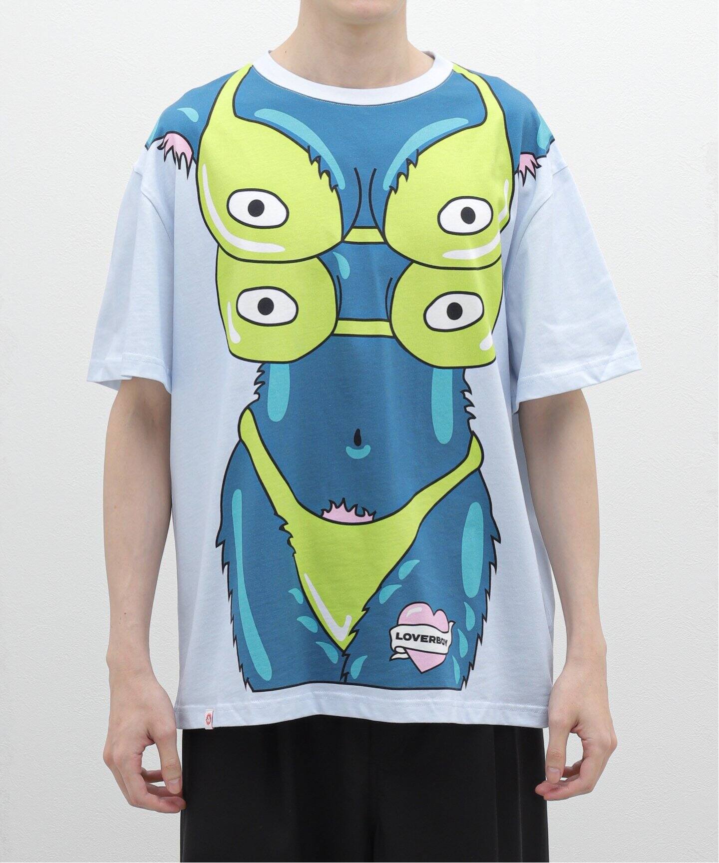 【Charles Jeffrey Loverboy】 ストライプTシャツ PATCH LONG SLEEVE 2-IN-1 TEE | CHARLES JEFFREY LOVERBOY