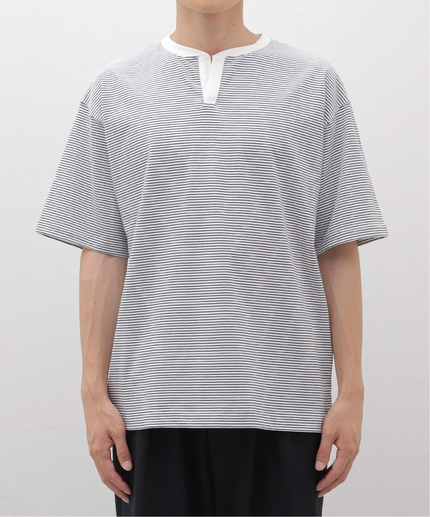 BRIEFING グレー Sサイズ シャツ GIZA86 スキッパー S/S-Tシャツ(Tシャツ/カットソー)|B.C