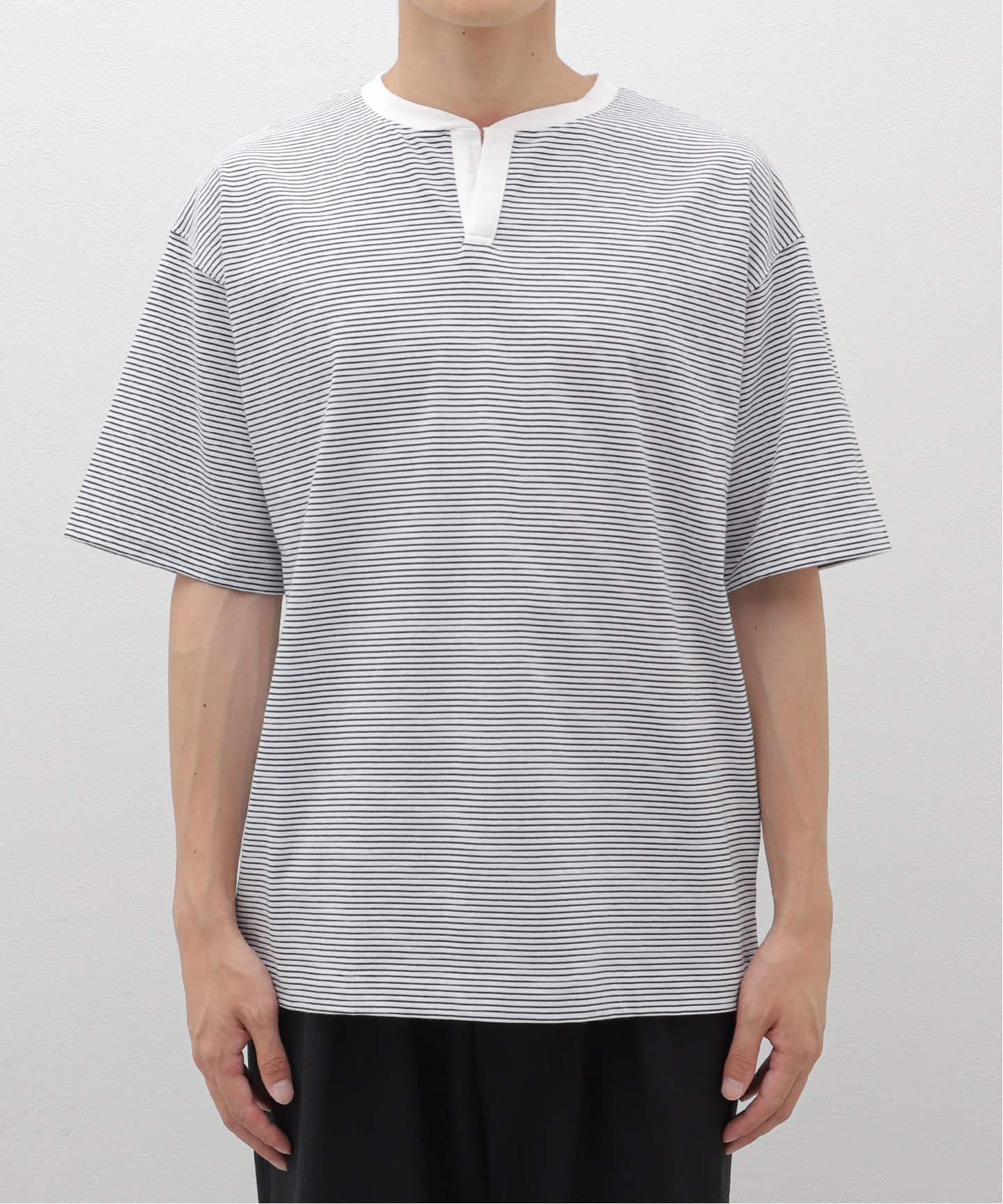 BRIEFING グレー Sサイズ シャツ GIZA86 スキッパー S/S-Tシャツ（Tシャツ／カットソー）｜B.C