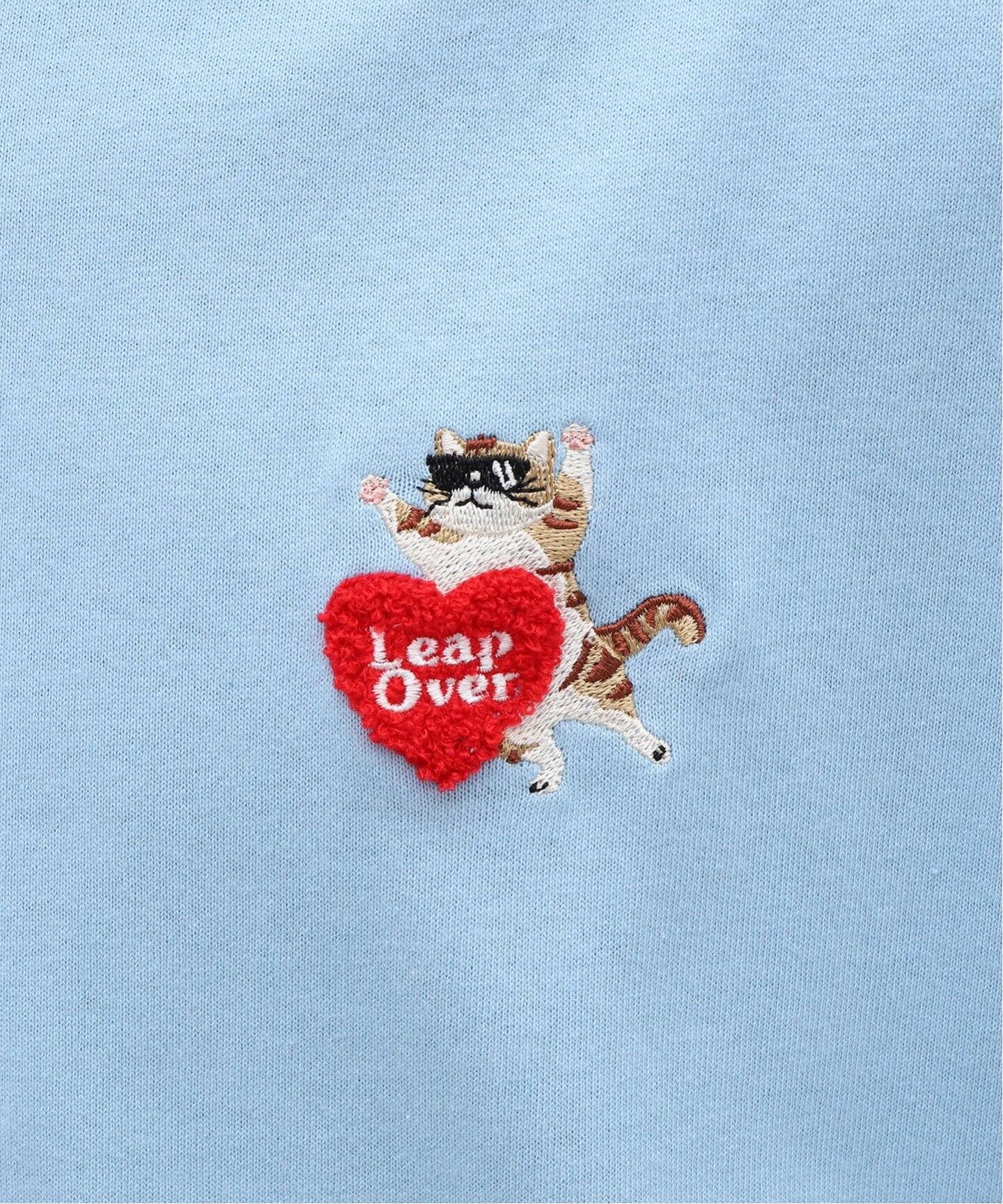 十字架とハート刺繍のクリーム色パーカー 十字架とハート刺繍のクリーム色パーカー (ハート刺繍ブラ