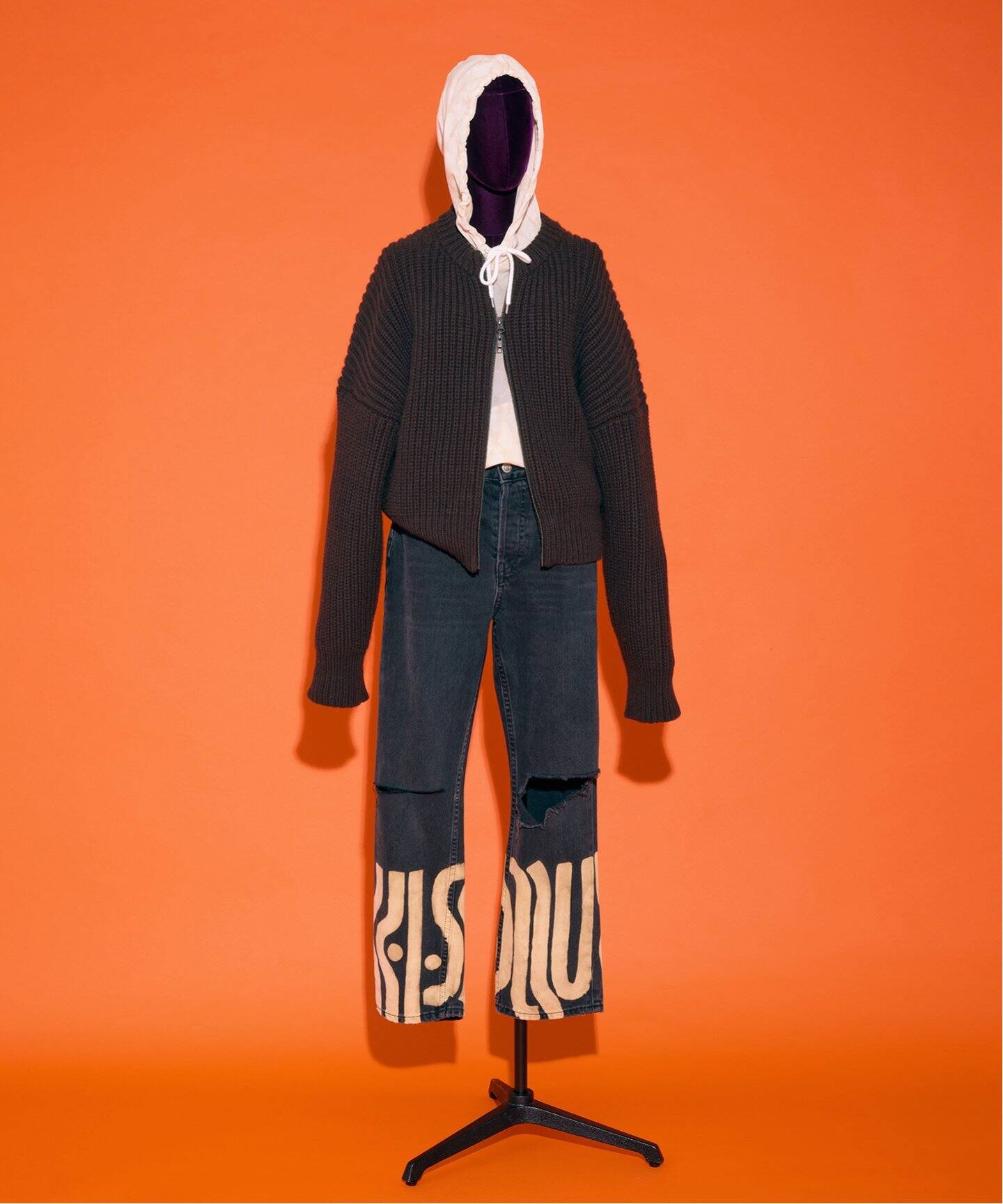 THE MOOD ジップアップ ニット カーディガン（ニット／セーター 