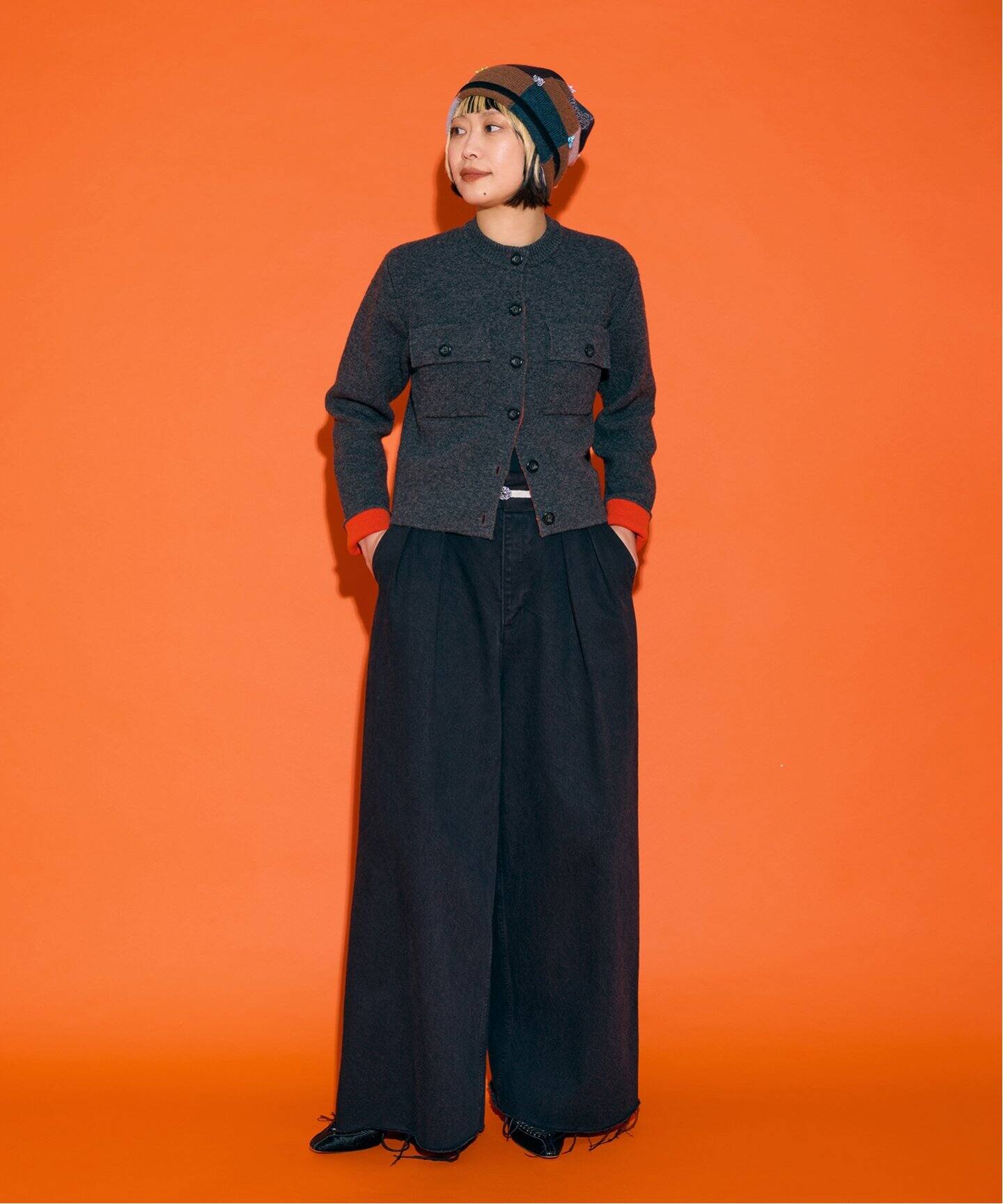 THE MOOD バイカラーニット カーディガン（ニット／セーター  