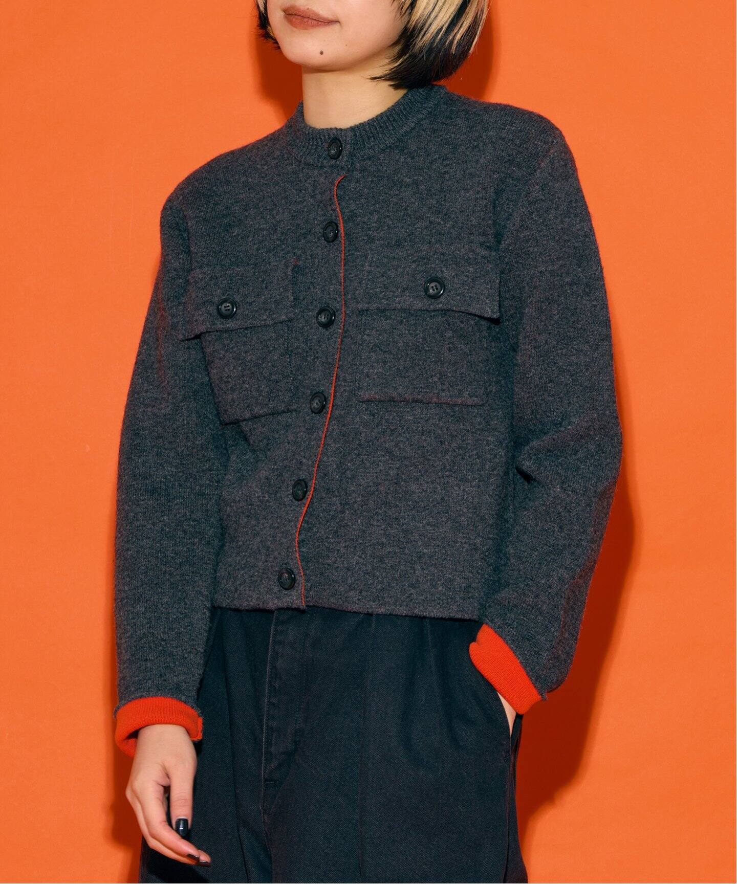 THE MOOD バイカラーニット カーディガン（ニット／セーター  