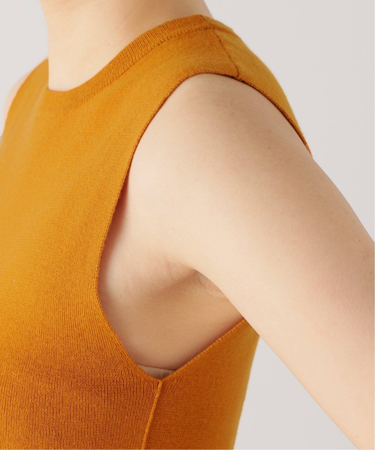 extreme cashmere / エクストリームカシミヤ | バイカラーニットTシャツ | non | ベージュ×オレンジ | レディース 2551561580.jpg?1744177046