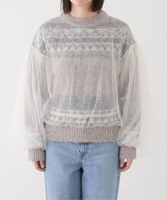 CHIKA KISADA TULLE COVER PULL OVER CK-24236B：ニット（ニット 