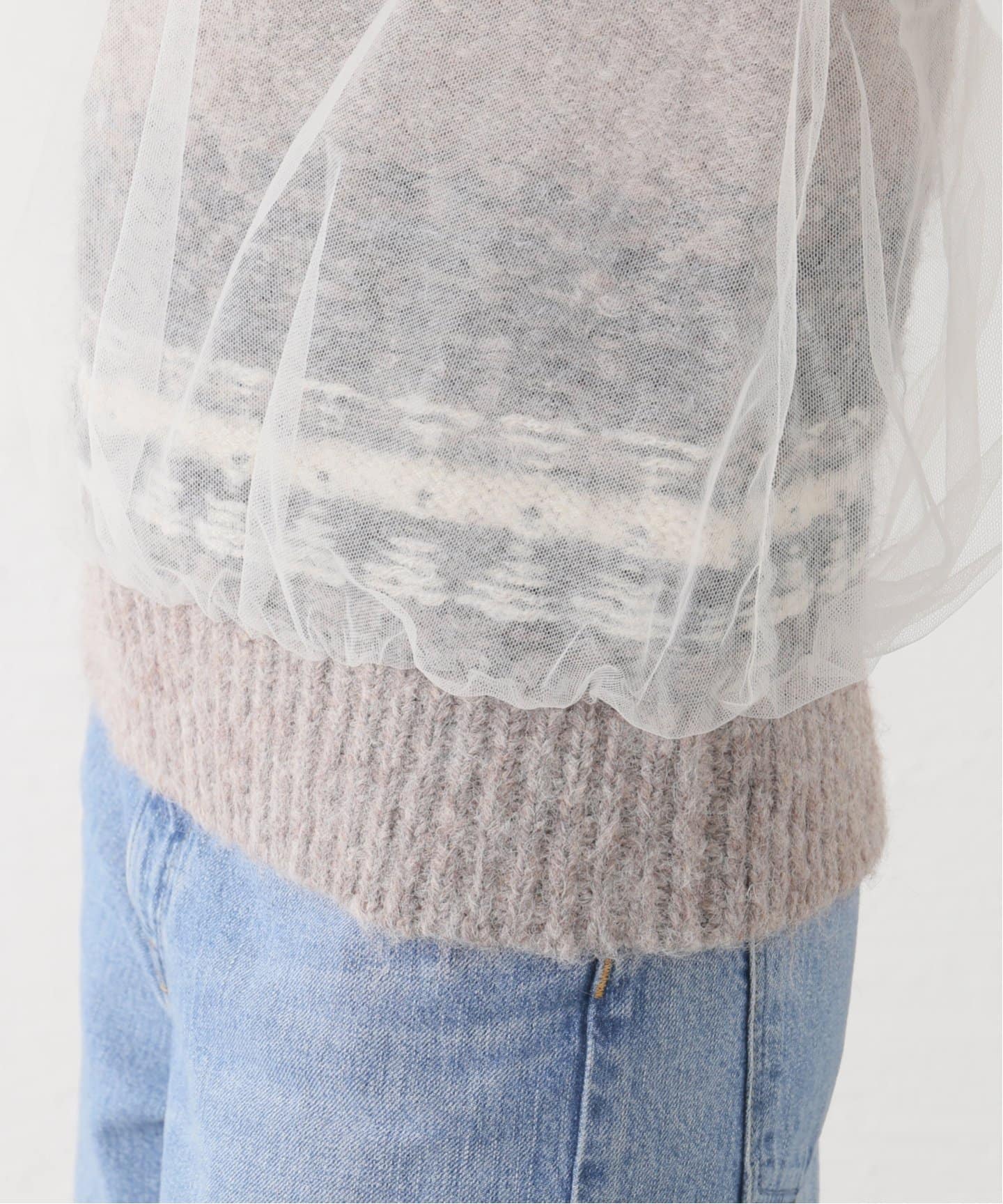 CHIKA KISADA TULLE COVER PULL OVER CK-24236B：ニット（ニット