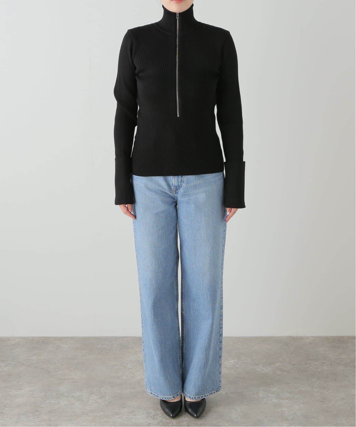 ニット セーター LIVINGTONE DOLK ZIPPER FLY HIGH NECK KNIT LT-KNIT2-07：ニット レディース LIVINGTONE DOLK ZIPPER FLY HIGH NECK KNIT LT-KNIT2-07
